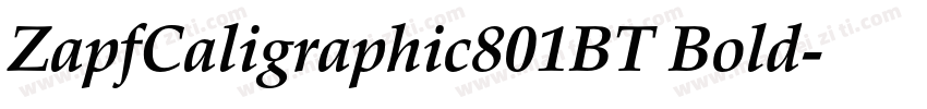 ZapfCaligraphic801BT Bold字体转换